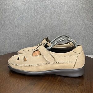 SAS Tripad Comfort‎ Shoes Women's Size 10W Tan Nubuck Roamer Mary Jane  Loafers